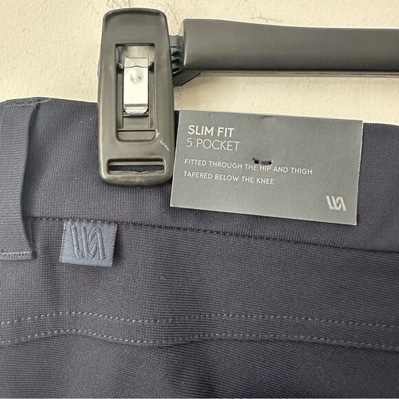 VRST Limitless Slim Fit 5 Pocket Navy Tech Trousers 32x30 NWT - Picture 10 of 10